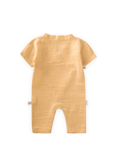 Cigit Organic Kruvaze Müslin Tulum 0-9 Ay Sundres Sarı