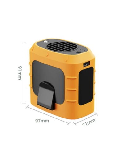 Tcherchi 8000 MAh Şarj Edilebilir Ve Taşınabilir Asma Veya Boyun Fanı Sarı