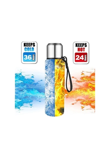 Novahub Büyük Kapasiteli Paslanmaz Çelik Termos Gümüş Kaplı Şişe 1000 Ml Gümüş