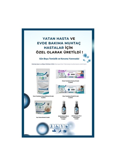 Doctor Silver Ion Gümüş İyonlu Yatan ve Evde Hasta Bakım Seti + Perine Mendili 50’li