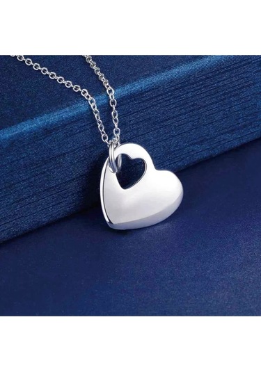 Eyelashes Silver 925 Ayar Gümüş Kalp Kolye
