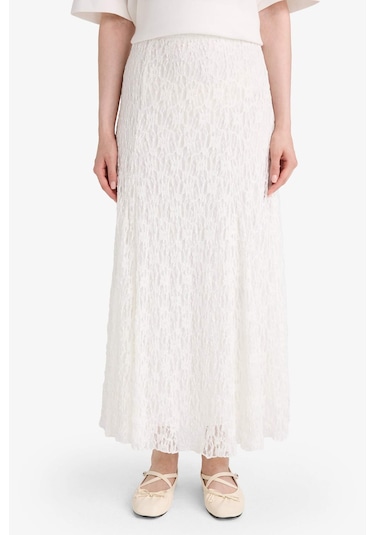 Defacto Dantel Beyaz Maxi Etek F5014ax25hswt34 Beyaz