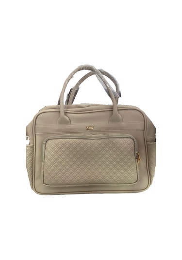 M&y Collection Zelina Deri Bebek Bakım Çantası Krem-12591 Krem