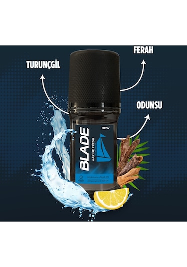 Blade Marine Fresh Erkek Roll-On Deodorant 3 x 50 ML