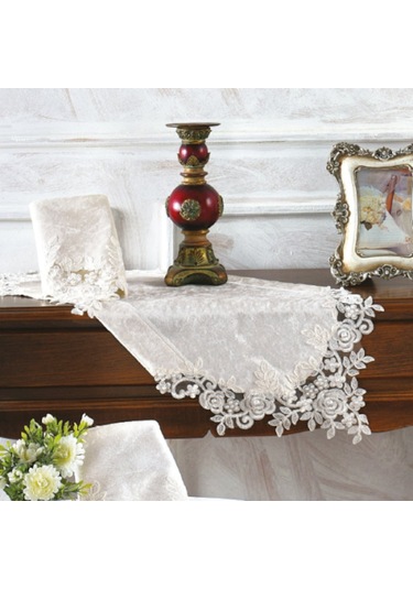 Royal Nazik Frezya Kadife Oda Takımı Pudra Renk 5 Parça Kadife