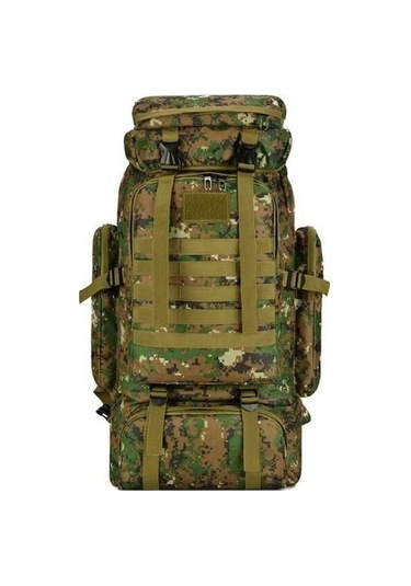 Dancemonkey Dayanıklı Seyahat Yürüyüş Çantası, Jungle Camouflage, 56-75lsuya Çok Renkli