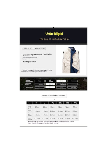 Çift Taraflı Çok Cepli, Bol Dik Yakalı Yelek Yeşil