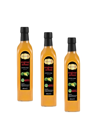 Hanzade Bitkisel Enginar Sirkesi 3 x 500 ML