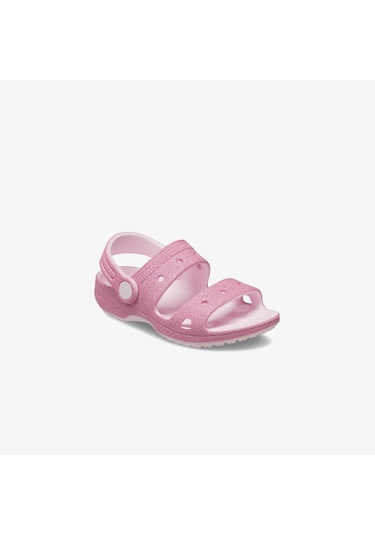 Crocs Classic Glitter Çocuk Pembe Sandalet 207983 Pembe