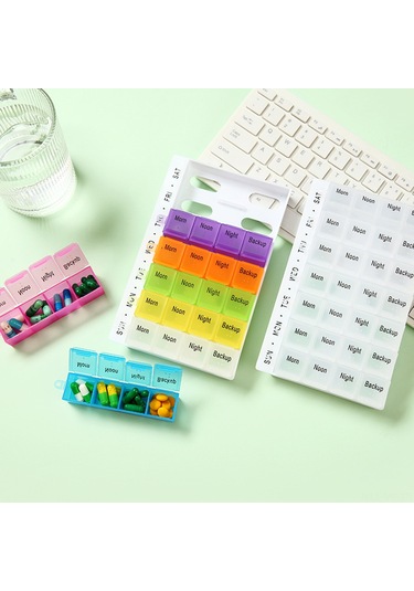 Mufunye Pratik Hap Organizer - 18.3x11.4x2.3cm Boyut, 120g Hafif Ve Taşınabilir