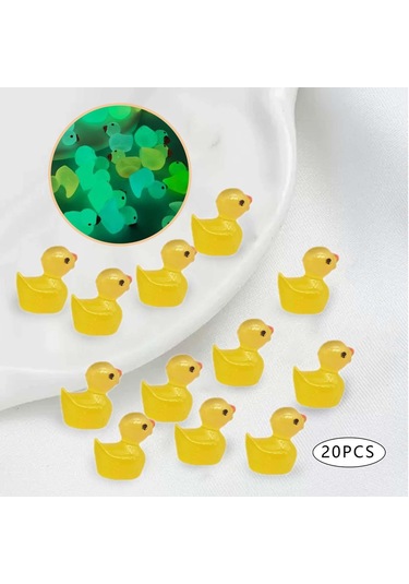 Homyl 20 Adet Ördek Figürleri Mikro Peyzaj Süsler Seti Moda