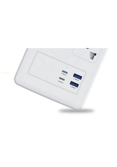 Honeywell HC000047 2xType-C 2xUSB-A Akım Korumalı Priz 6'lı