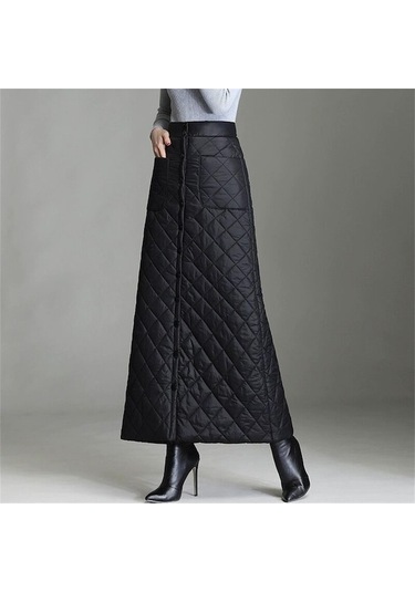 Fastbuy Dolıty Kadın Etek - Yumuşak Rüzgar Geçirmez, Yüksek Bel, Flört Stili Siyah Siyah