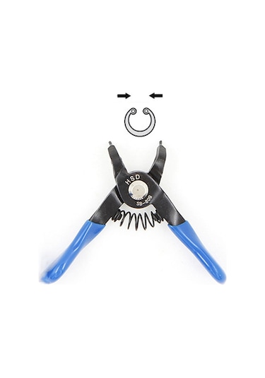 Hsd Sb-80b Dahili Delik Kavisli 10-25mm Kompakt Yaylı Pense Tespit Halkası Pensesi