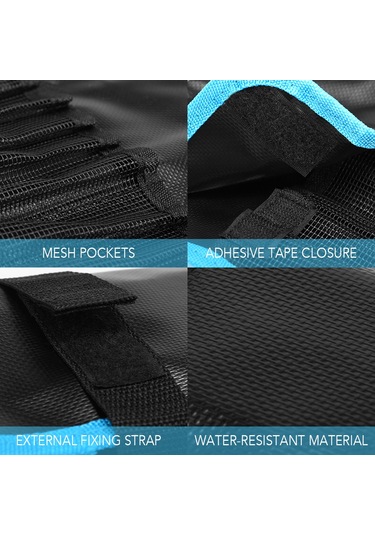 Jeehugo 12 Cep İçeren Çift Katlı Pvc Olta Yem Canta - Sarı, Katlanabilir, Taşınması Kolay, 31x22cm Açık Ölçü