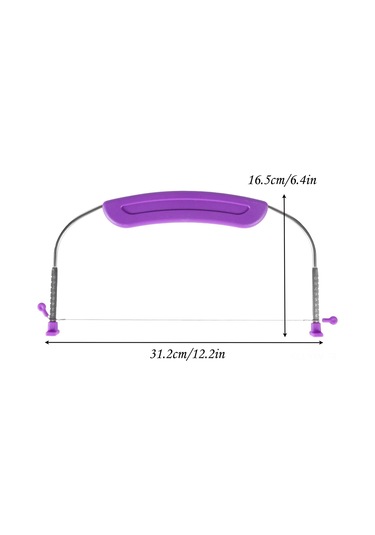 Geeksen Mor Renkli Ayarlanabilir Çelik İki Telli Pasta Dilimleyici Mor