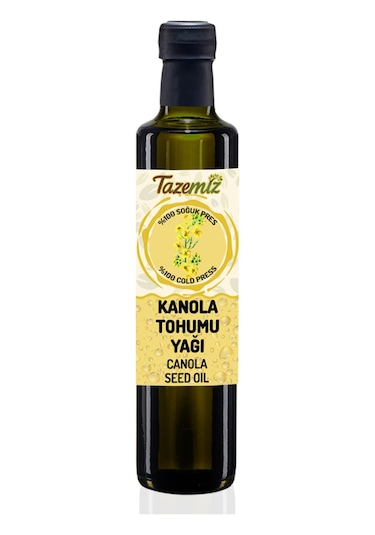 Tazemiz Kanola Tohumu Yağı Soğuk Pres 500 ML