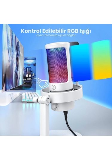 Fifine Ampligame A8 USB Yayıncı Oyuncu Mikrofonu