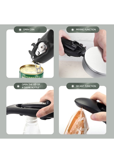 Manuel Konserve Kutusu Kapak Açacağı Aparat Siyah