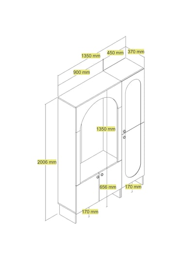 Palermo Portmanto Kl V108 - Krem / Lidya Krem / Lidya
