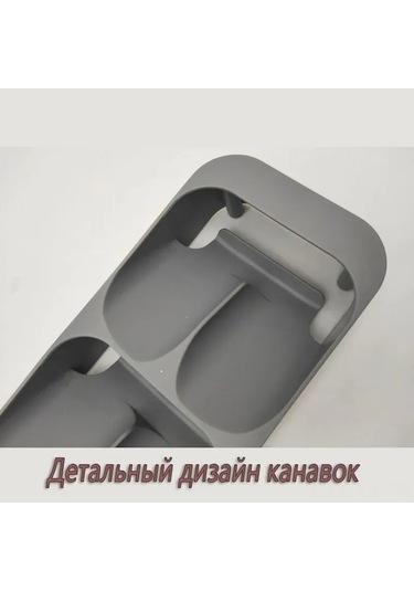 Xiyyadms Gri Spor Organizatörü, Bölmeli 8 Tane Baharat Şişesi Tutabilir, Kaymaz Altı, Dayanıklı Polimer-kum Kompozit Malzeme, 1 Adet Gri