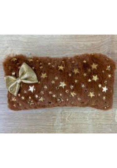 Yıldız Figürlü Peluş Kalem Kutusu, Okul Ve Günlük Kullanım İçin Şık Ve Sevimli Çok Renkli