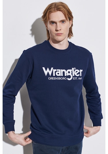 Wrangler Erkek Sweat W212025410 410 LACİVERT Lacivert