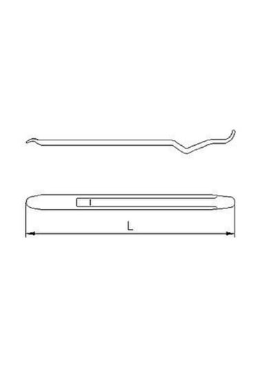 İzeltaş 6360 Oluklu Levye Kıvrık Uçlu 600 MM