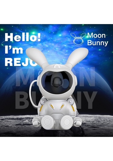 Cbtx 3w Başucu Usb Gece Lambası Ay Tavşan Lazer Atmosfer Projeksiyon Lambası