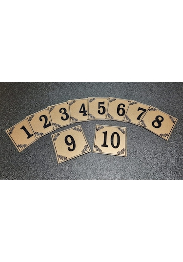 Kapı Numaraları 4X4 Cm Yapışkanlı No 1Den 10 A