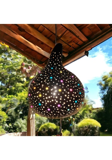 Dekoratif El Yapımı Su Kabağı Bahçe Aydınlatma Lambası