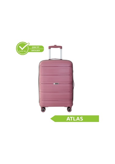 Vegmann Polipropilen Pp Atlas Mürdüm Orta Boy Valiz Mürdüm