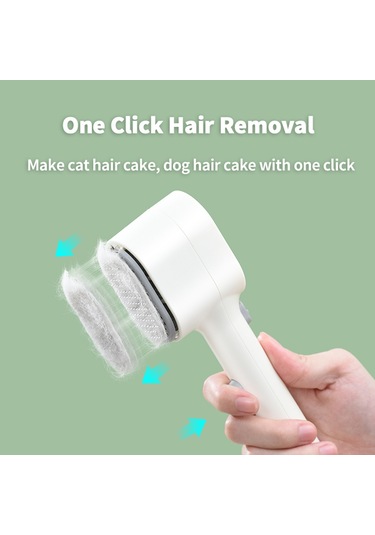 Springsun Evcil Hayvan Masaj Tarak: İyon Titreşimli, Ahşap Lambalı, Hızlı Tüy Toplama, 800mah Pil