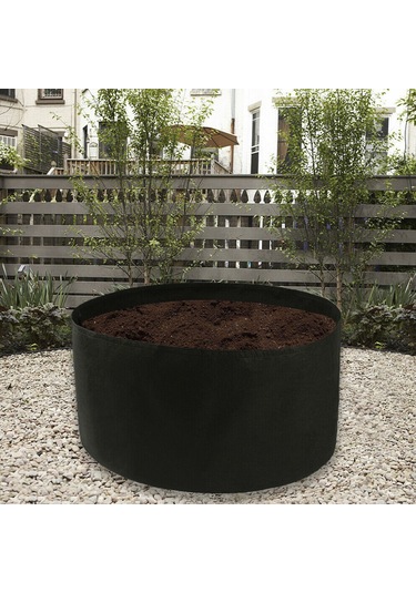 Padalink Siyah Felt Bitki Yetiştirme Çantası - Kolay Kurulumlu Bahçe Bitki Yetiştirme Aleti S Boyut Siyah
