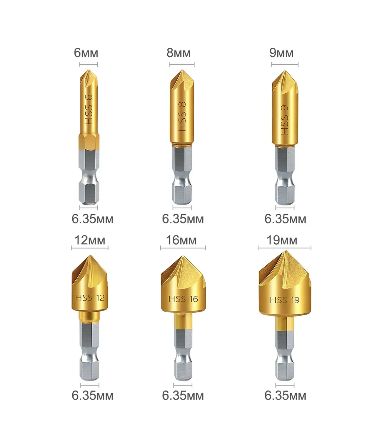 Xcan Ahşap İçin Usulsüz Delme Takımı 6-19 Mm, 6 Parça. 175342823