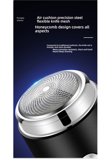 Erkek Elektrikli Tıraş Makinesi, Mini Taşınabilir Akıllı Siyah