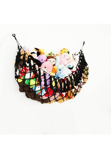 Homyl Yumuşak Oyuncak Net Hamak Dokuma Halat Ev Dekor Oyun Siyah Siyah