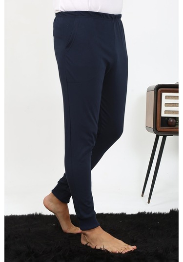 Akbeniz Erkek Pamuk Tek Alt Pijama Lacivert 27551