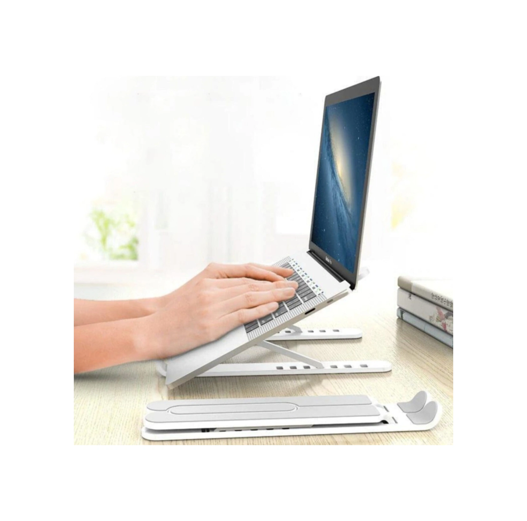 Ayarlanabilir Plastik Dizüstü Destek Tabanı Katlanabilir Taşınabilir Laptop Sehpası Yükseltici 4915