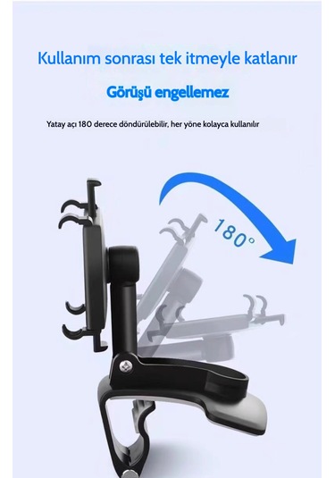 Snapbuy Telefon Araç Tutacağı - Konsol, Torpido Veya Aynaya Takılan, Çok Yönlü, Evrensel Sabitleyici. Siyah