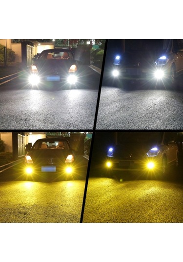 Sones 2 Adet V6 H4 Dc9-36v 30w 3000lm Ip65 Araba Led Çift Renkli Sis Lambası 30leds Smd-2525 Lamba