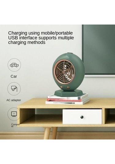 Usb Taşınabilir Uzaktan Kumanda Klima, Mini Masaüstü Soğutma Fanı Sprey Nemlendirme Soğutma Küçük Klima Hayranları Yh00e4 Yeşil