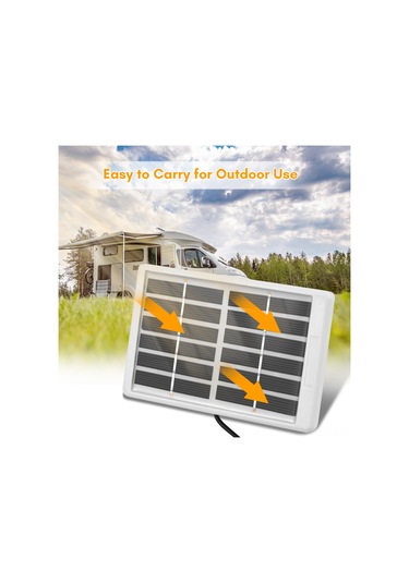 Mufunye 6v 1.2w Polikristal Güneş Paneli - 3m Kablolu Micro Usb Güneş Şarj Cihazı, Plastik Çerçeve İle Lamine Tasarım