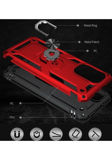 Xiaomi Poco F3 Kılıf Zore Vega Kapak-Siyah