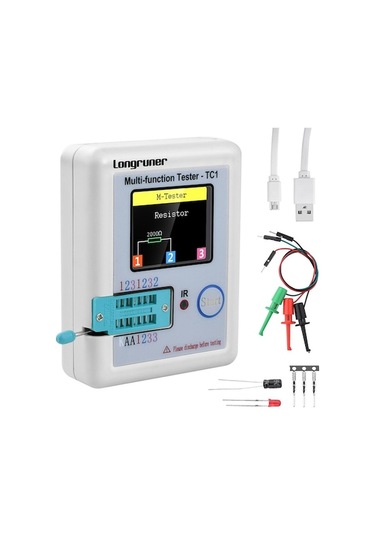 Pazly Çok Fonksiyonlu Renkli Ekranlı Transistör Test Cihazı: Tft Aydınlatmalı, Diyot/triyot, Kapasitans/direnç/endüktans
