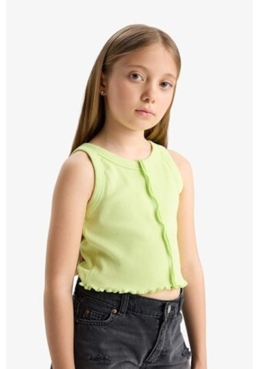 Defacto Kız Çocuk Bisiklet Yaka Atlet E6741a825hsgn404 Yeşil