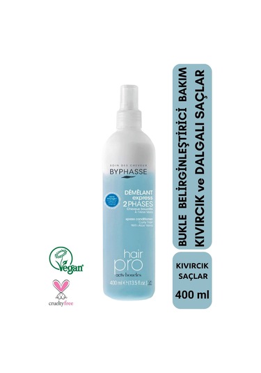 Byphasse Bukleli Saçlara Özel Çift Fazlı Vegan Sıvı Saç Kremi 400 ML