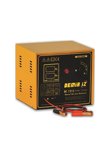 DEMİRİZ BC1215 12V 15 AMPER MANUEL TEK AKÜ ŞARJ REDRESÖRÜ