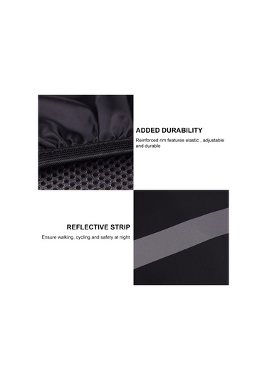 Sones Yansıtıcı Işık Su Geçirmez Toz Geçirmez Sırt Çantası Yağmur Kılıfı Taşınabilir Ultra Hafif Omuz Çantası Koruyucu Kılıf, Beden: S Siyah