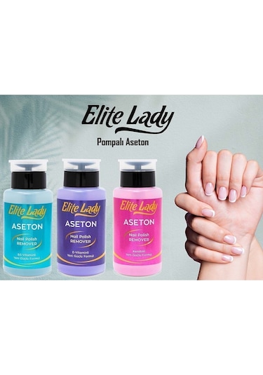 Elite Lady B5 Vitaminli + E Vitaminli + Keratin Aseton Pompalı 3 x 200 ML